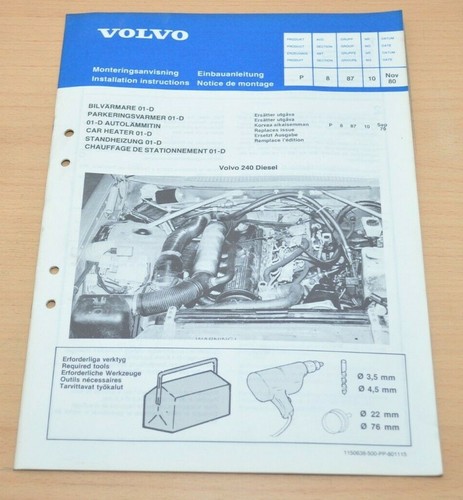 Volvo 240 diesel - volvo, standheizung