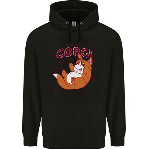 Felpa con cappuccio - uomo, corgi