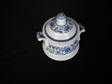 Rare sucrier modèle "Oriental"  en bleu SARREGUEMINES