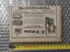 Antica pubblicità 1925 Rosacometta Milano + biciclette Alcyonnette Alcyon Torino