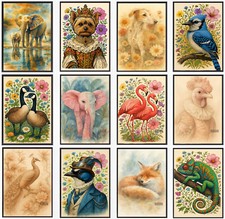 Poster Animali Pet Donna Quadro Astratto Di Fiore Vibrante Casa A5 A4 A3