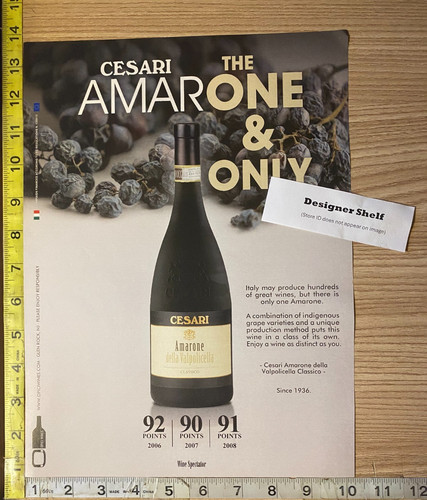 Pubblicità stampa carta vini - pubblicità,