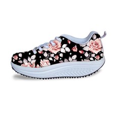 Scarpe da donna nere floreali