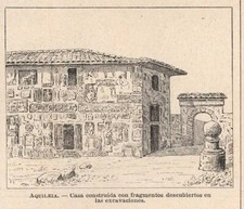 Stampa antica AQUILEIA piccola