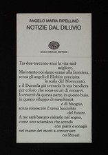 Ripellino Angelo Maria Notizie dal diluvio