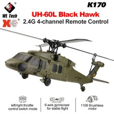 Wltoys K170 UH-60L Black Hawk 4CH 6 assi giroscopio aerei RC RTF elicottero