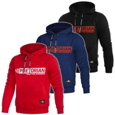 Felpa PRETORIANA Bluza Hoodie Pit Bull Boxe MMA K1 Casual Rosso Navy Nero
