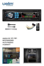 x Autoradio Auto Wisdom XC-1361 4x25W MP3 USB SD AUX Frontalino Estraibile wis