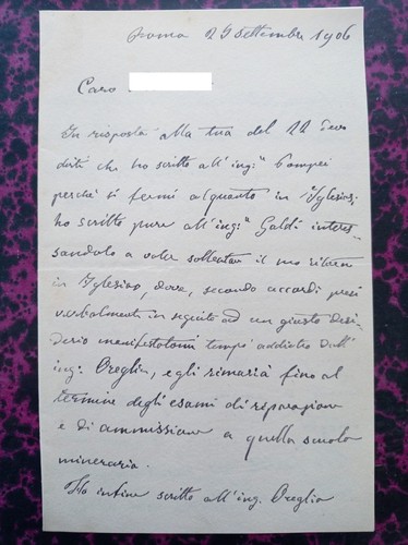 Autografo del geologo lucio - autografo,