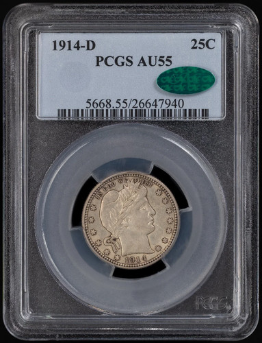 1914 barbiere quarter pcgs - 1914, d