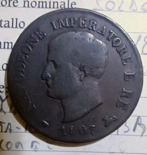 Soldo 1807 data larga - rara, 2