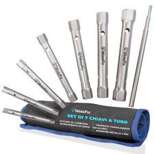 S&R WERKFIX Set 7 Chiavi a Tubo da 6/7 8/9 10/11 12/13 14/15 16/17 18/19 mm