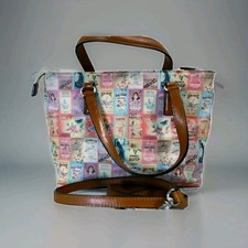 FOSSIL hand/crossbody Bag genuin 100% leather CORONADO SATCHEL PRINT ZB70113567