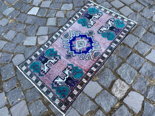 Tappeto vintage oushak lana - tappeto,