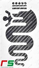 alfa romeo 2 ADESIVI BISCIONE sticker mito 147 giulietta 156 159 carbonlook