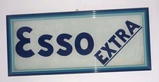 Esso Insegna Logo Esso Extra In Quadretto Anni 70 80 Vintage 33x14 Cm Raro