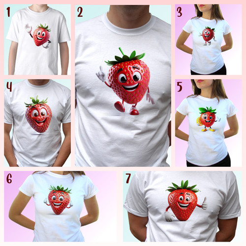 Shirt fragola maglietta - t,