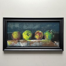 Dipinto olio originale 4 mele