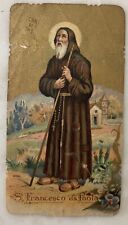 Antico Santino cromo Holy card