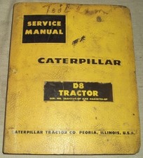 CAT CATERPILLAR D8 D8H TRATTORE DOZER OFFICINA ASSISTENZA RIPARAZIONE MANUALE LIBRETTO 36A 46A