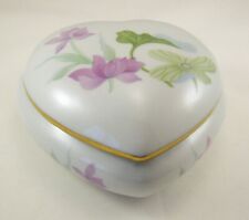 SCATOLA PORCELLANA LIMOGES CASTEL FORMA CUORE CON COPERCHIO USATA