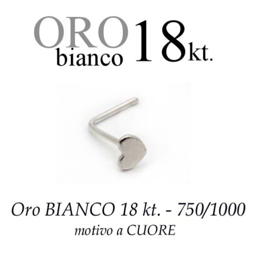 Piercing naso oro - piercing, bianco