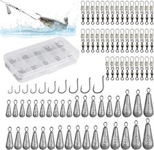 125 Pezzi Contiene Piombi Da Pesca Ami Da Pesca Piombi Carpfishing Accessori Car