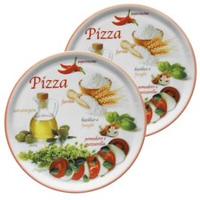 Set 2 Piatti Pizza Napoli Red