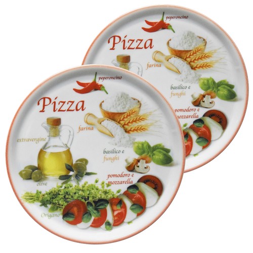 Set piatti pizza napoli red - 2,