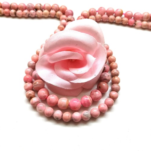 Perles rhodochrosite rose - perles,