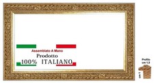 Cornice in legno in Oro con decori per foto,stampe,poster.  Spessore cm 1,5