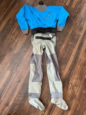 NEW Kokatat Hydrus 3.0 Meridian Relief Zip Dry Suit - Men's Small Electric Blue