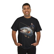 T-Shirt Divertente Pesca Arte