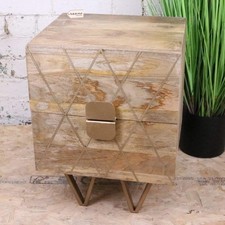Comodino Alvani legno di mango