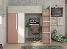 Letto a soppalco 205x183 cm