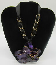 Collana con ciondolo dichiarazione fiore corno blu MARNI 