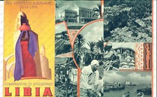 Ente Tur. alberg. Libia-Combinazioni di soggiorno in Libia ill. da CAVADINI 1937