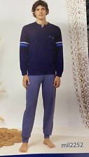 Pigiama Uomo 100% cotone scollo a serafino Irge art.Mil 2252