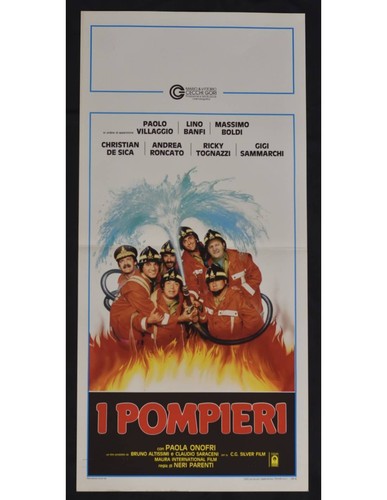 Locandina pompieri lino - locandina,