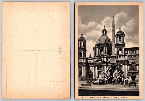 Cartolina epoca roma piazza - cartolina, d'epoca