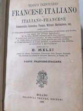 Nuovo Dizionario Francese Italiano Melzi 1888 Libro Antico Ottocento Vocabolario