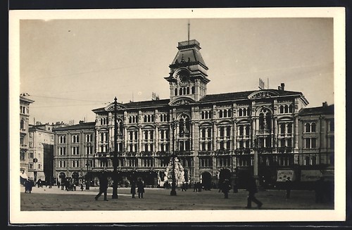 Trieste municipio cartolina - trieste,,