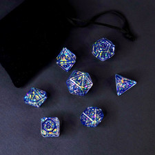 Set 7 Dadi Scintillanti Clear