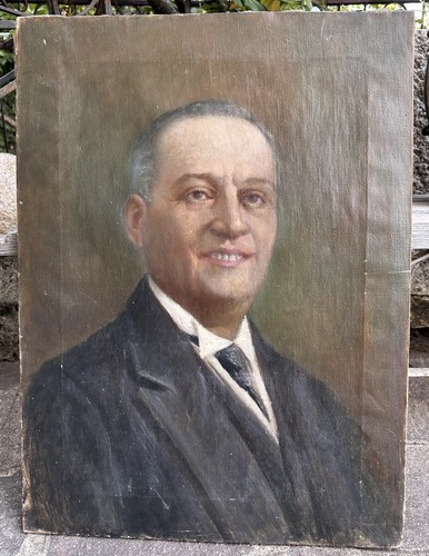 Antico quadro olio tela - su,