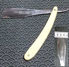 Raro rasoio dritto giapponese vintage Henkotsu Hinoshita Kaizan grande KAMISORI Giappone