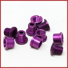 NOS BULLONI CORONA ERGAL DOPPIA LEGA STRADALE LEGGERI 10mm VIOLA VINTAGE ANNI 90