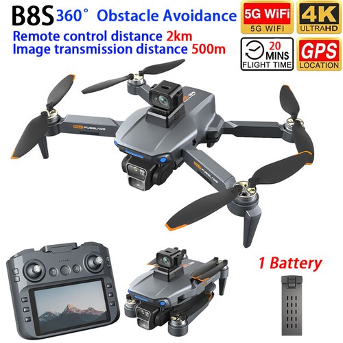 B8s drone gps 2km - 5g, fpv