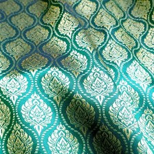 Costume damascato seta tailandese verde smeraldo oro tradizionale gonne matrimonio abiti