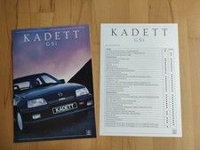 Brochure opel kadett gsi 1989 - kadett,