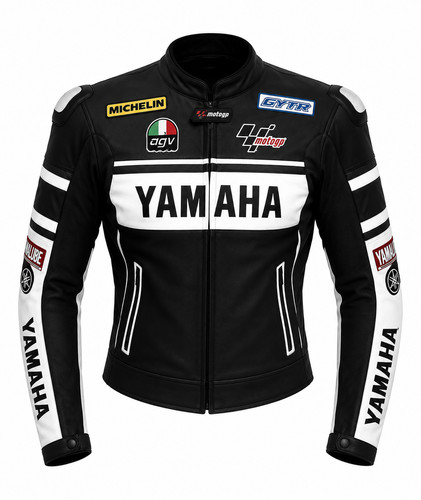 Giacca pelle moto yamaha - moto,